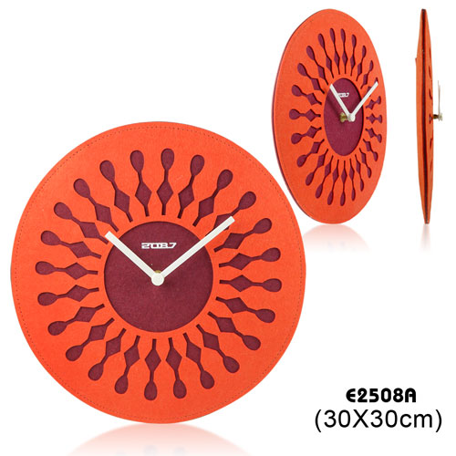 Red Flower (E2508A) felt wall clocks                   Design : 2087