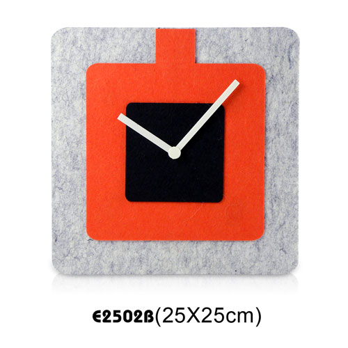 Squares ( E2502B) felt wall clocks                   Design : 2087